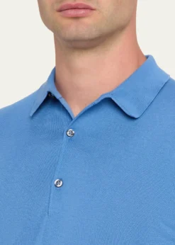 John SmedleyMen's Solid Long-Sleeve Polo Shirt