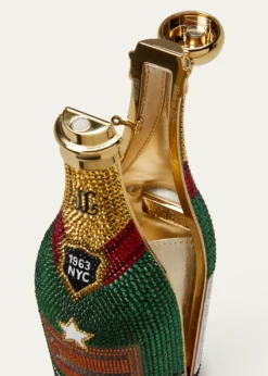 Judith Leiber CoutureCheers Champagne Bottle Crystal Clutch Bag