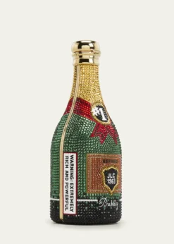 Judith Leiber CoutureCheers Champagne Bottle Crystal Clutch Bag