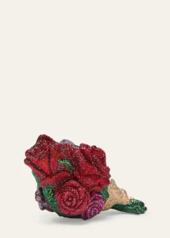 Judith Leiber CoutureCorsage Roses Clutch Bag with Chain Strap