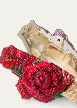 Judith Leiber CoutureCorsage Roses Clutch Bag with Chain Strap