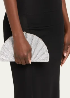 Judith Leiber CoutureOrigami Crystal Fan Clutch Bag