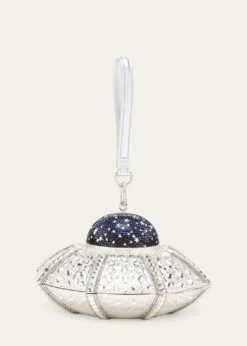 Judith Leiber CoutureUFO Orbiter Clutch Bag With Removable Wristlet Strap