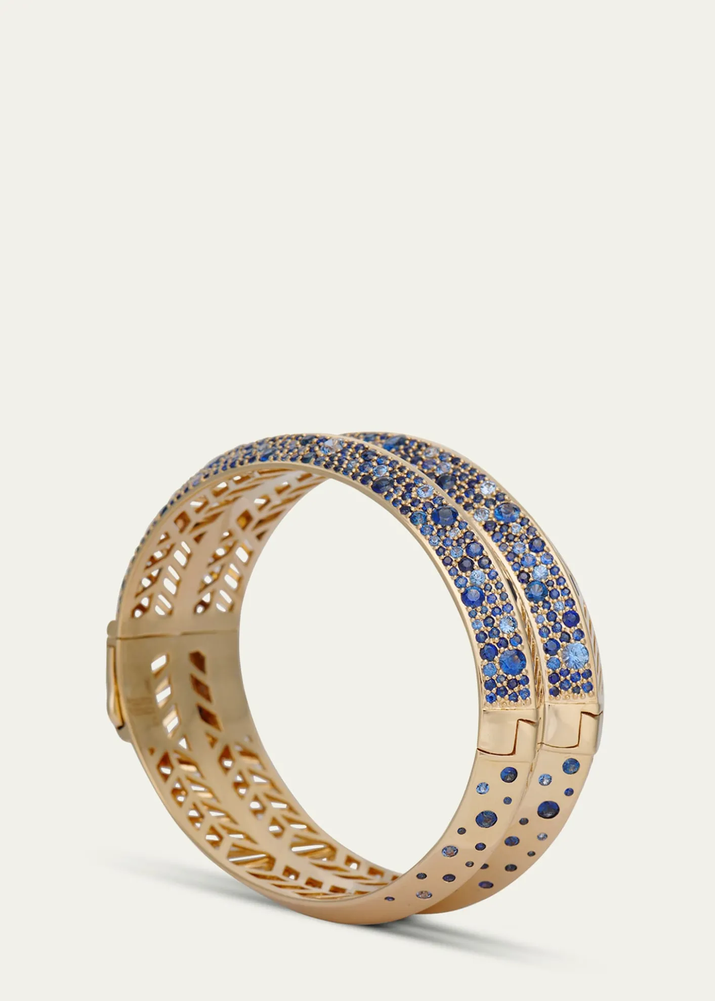 JV INSARDIDouble Knife Edge Bangle Bracelet