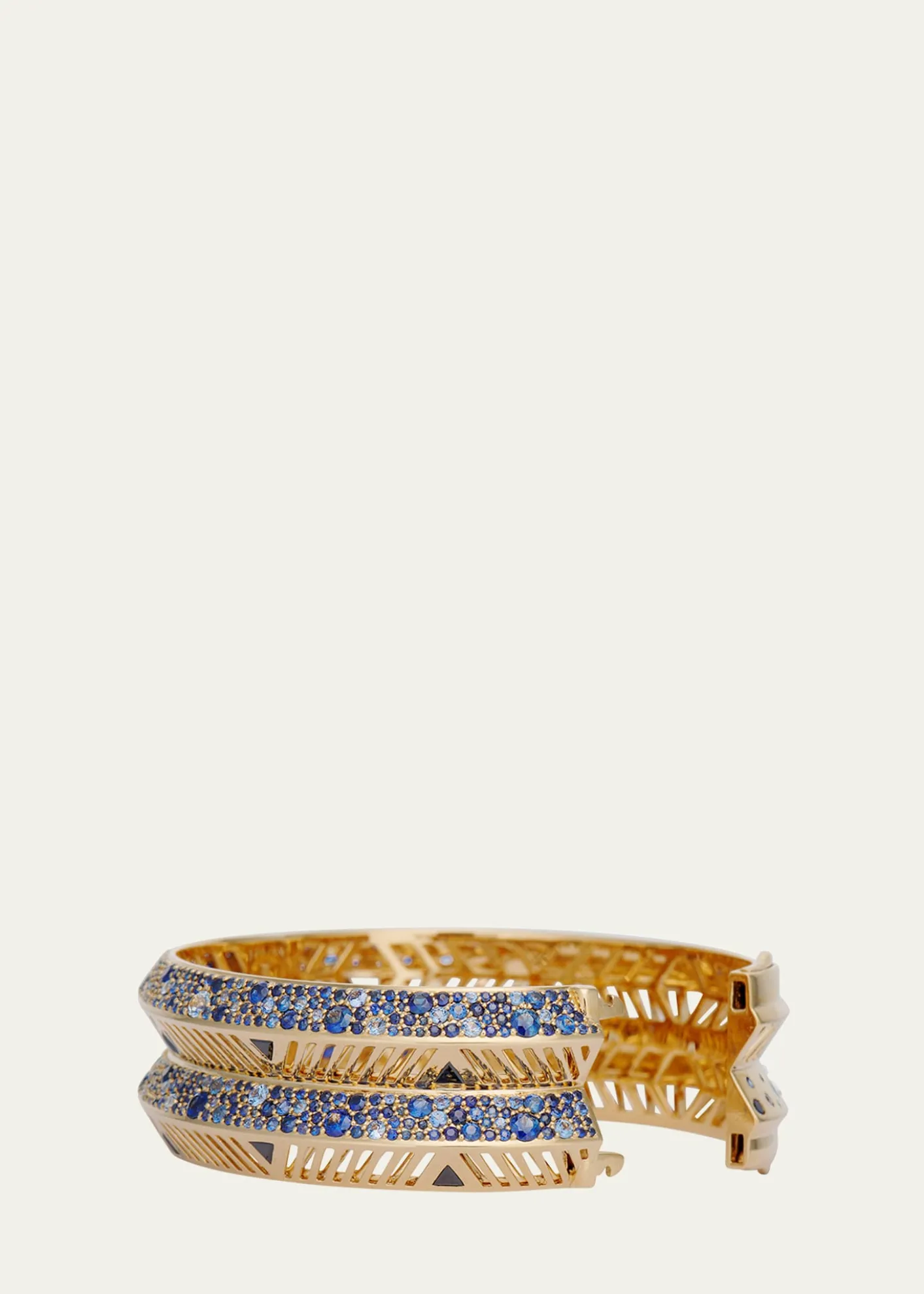 JV INSARDIDouble Knife Edge Bangle Bracelet