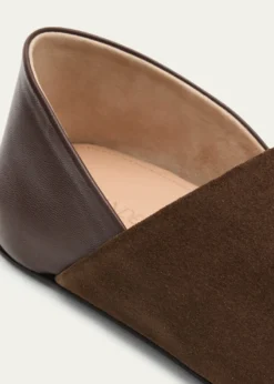 JW AndersonBabouche Collapsible-Heel Mixed Leather Flats