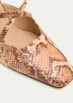 JW AndersonCrisscross Snake-Embossed Leather Mules