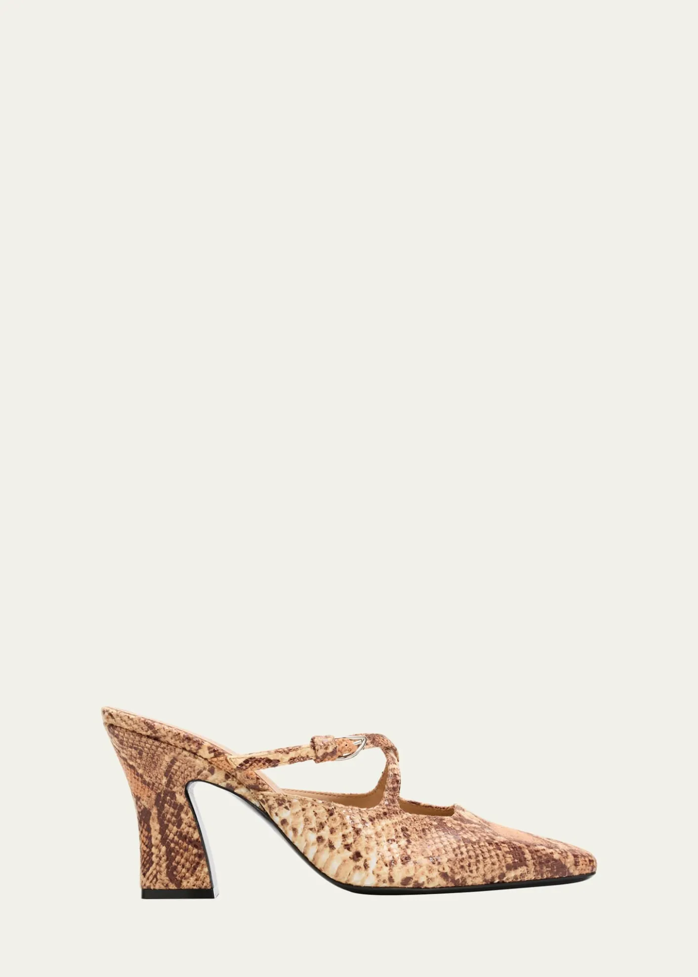 JW AndersonCrisscross Snake-Embossed Leather Mules