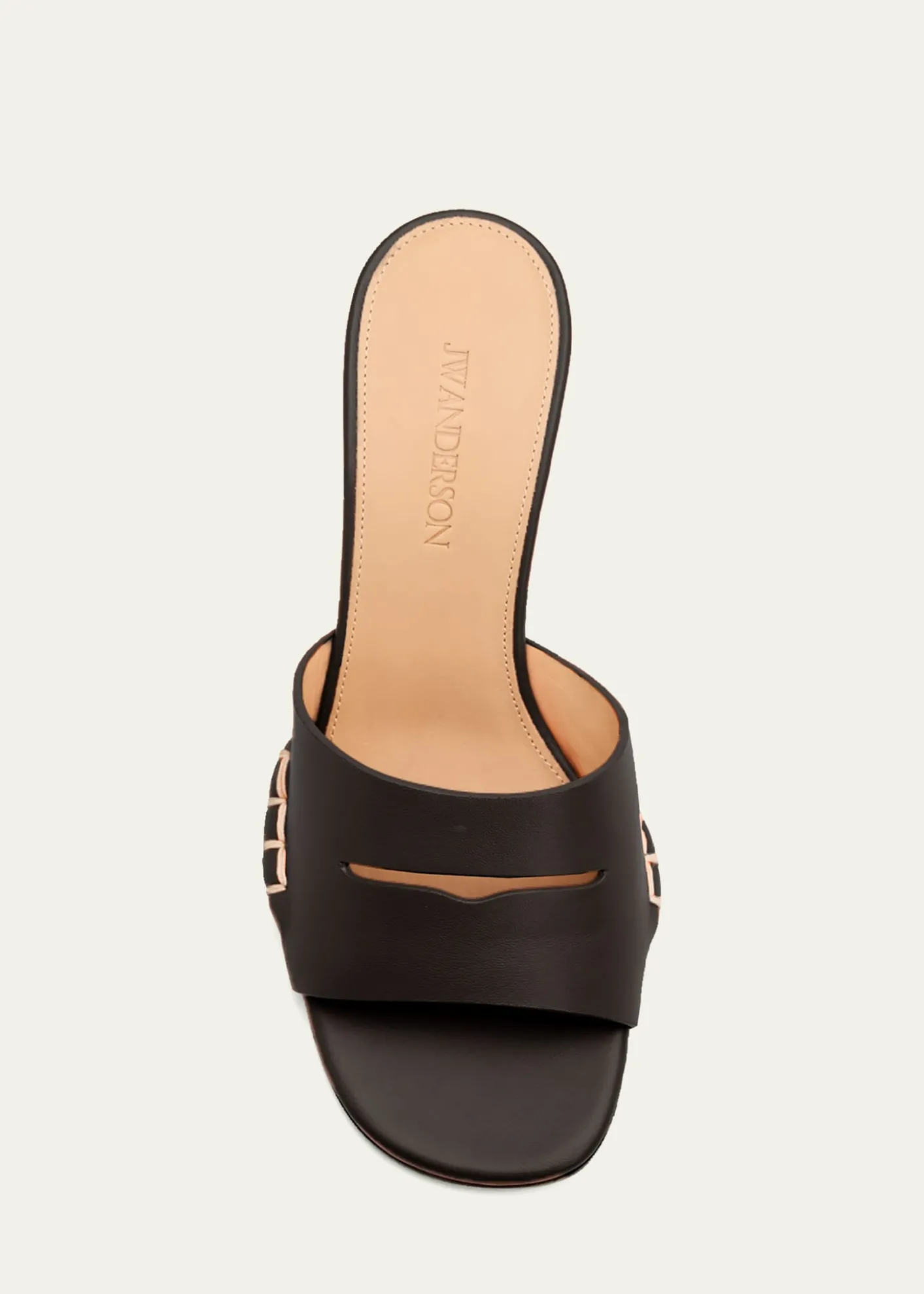 JW AndersonLeather Loafer-Inspired Mule Sandals