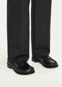 JW AndersonMen's Leather Moccasin-Toe Penny Loafers