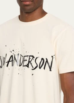 JW AndersonMen's Splatter Logo Graphic Cotton T-Shirt