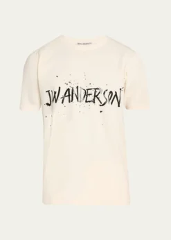 JW AndersonMen's Splatter Logo Graphic Cotton T-Shirt