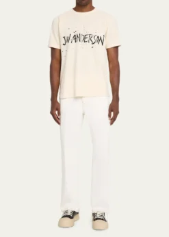 JW AndersonMen's Splatter Logo Graphic Cotton T-Shirt