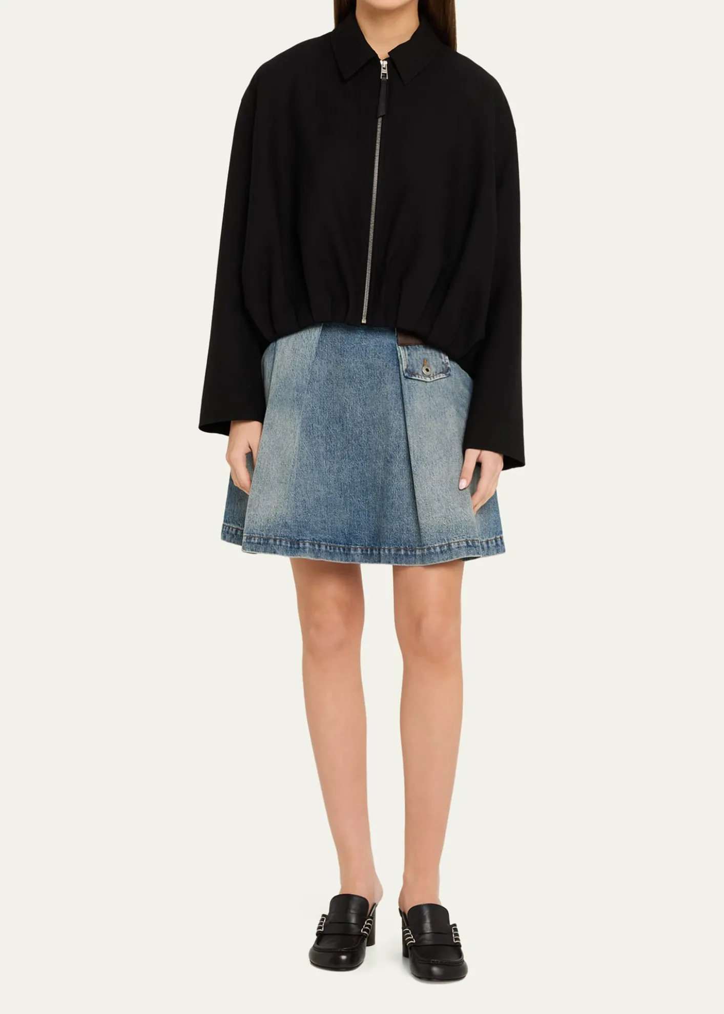 JW Anderson70mm Leather Loafer Mules