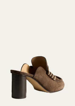 JW Anderson70mm Suede Loafer Mules
