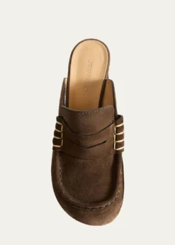 JW Anderson70mm Suede Loafer Mules