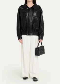 JW AndersonSmall Loafer Leather Top-Handle Bag