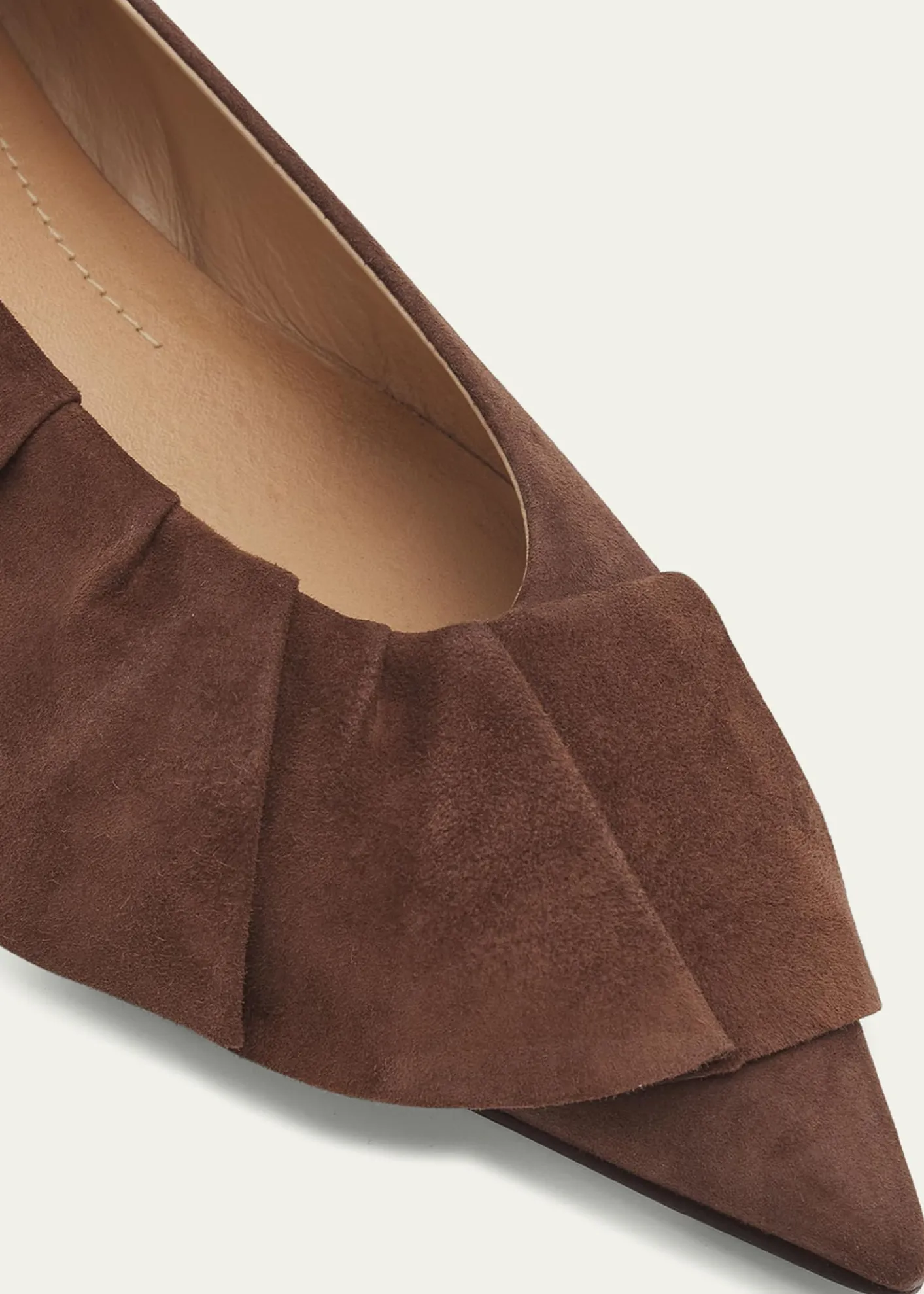 JW AndersonSuede Ruffle Ballerina Flats