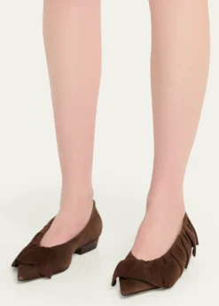 JW AndersonSuede Ruffle Ballerina Flats