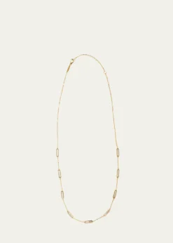 KAMALBar Chain Necklace with Gemstones