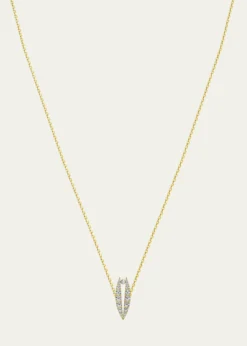 KAMALDiamond Pave Lotus Pearl Pendant Necklace