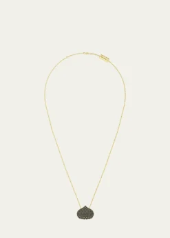 KAMALEye Adore Black Diamond Pave Pendant Necklace, 15mm