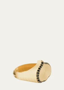 KAMALEye Adore Black Diamond Signet Ring