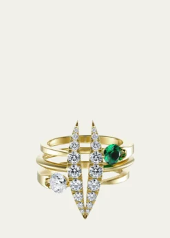 KAMALLotus Bloom Trio Rings, Set of 3