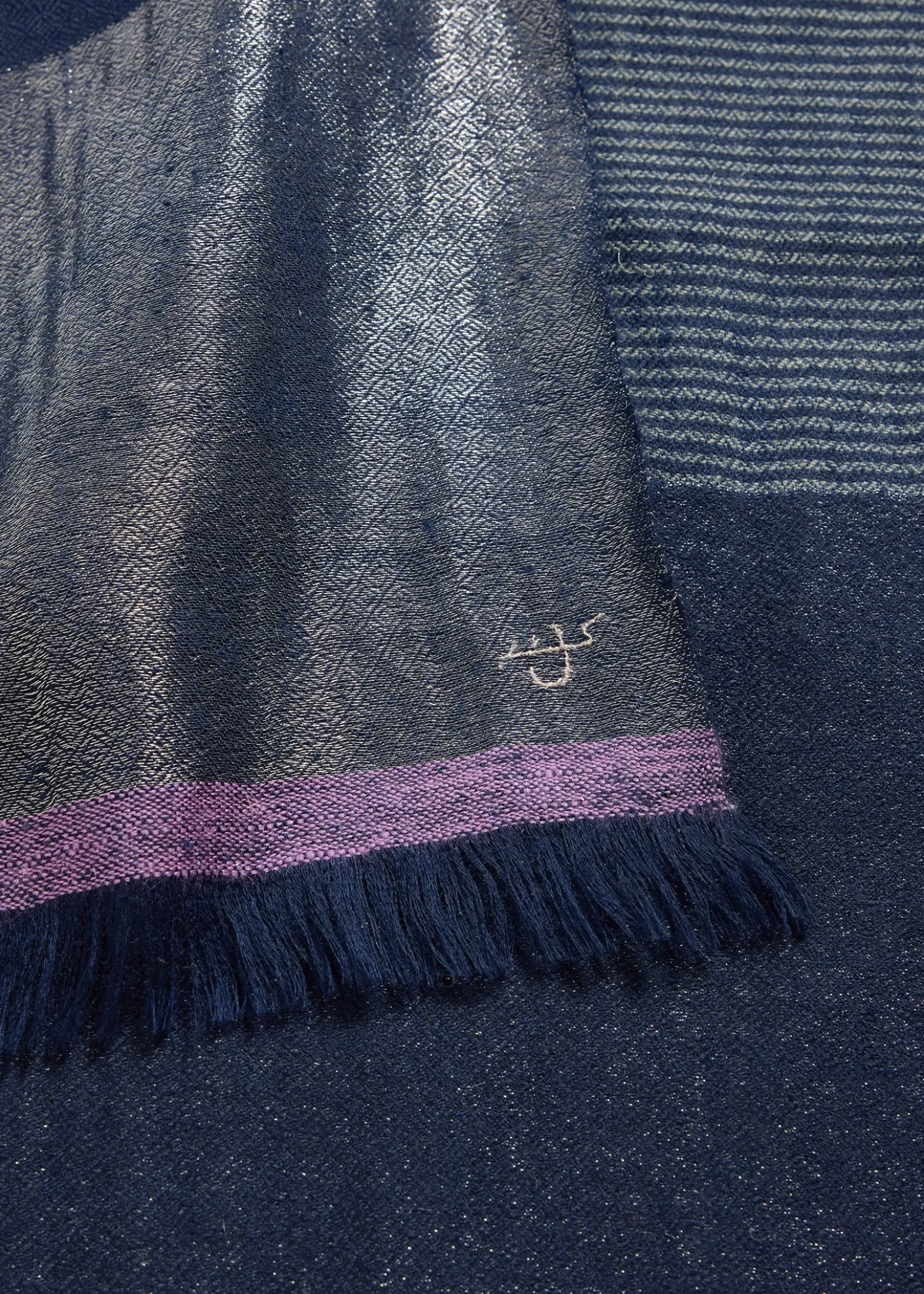 Kashmir LoomStria Diamond Weave Cashmere Stole