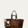 KasslCow-Print Calf Hair Tote Bag