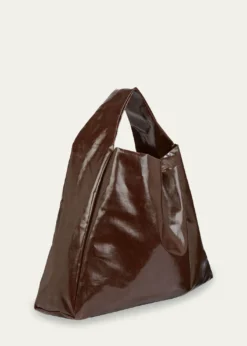 KasslSkai Shiny Faux-Leather Tote Bag