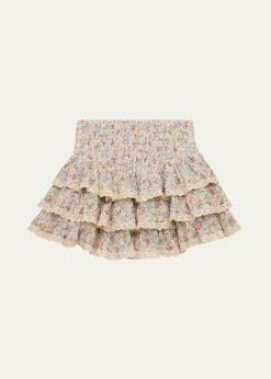 KatieJ NYCGirl's Melody Lace Ruffle Skirt, Size S-XL