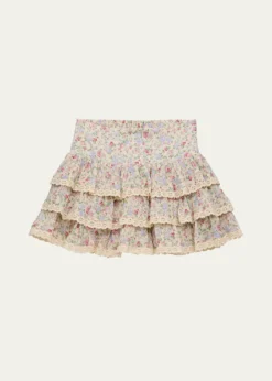 KatieJ NYCGirl's Melody Lace Ruffle Skirt, Size S-XL