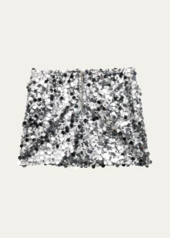 KatieJ NYCGirl's Tween Tia Sequined Mini Skirt, Size S-XL