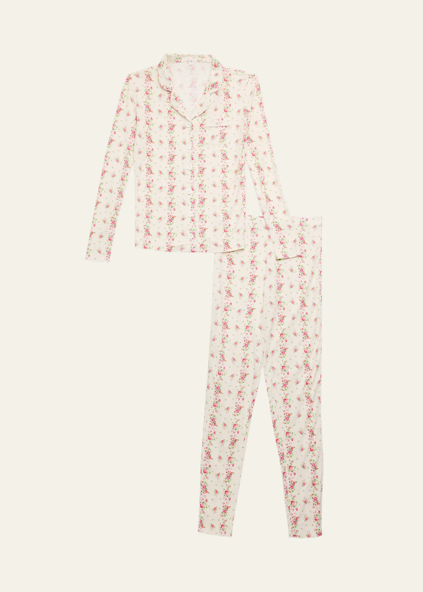 KatieJ NYCGirl's Two-Piece Floral-Print Pajamas, Size S-XL