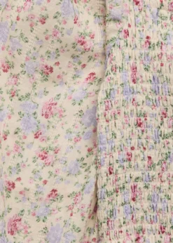 KatieJ NYCGirl's Floral-Print Smocked Top, Size S-XL