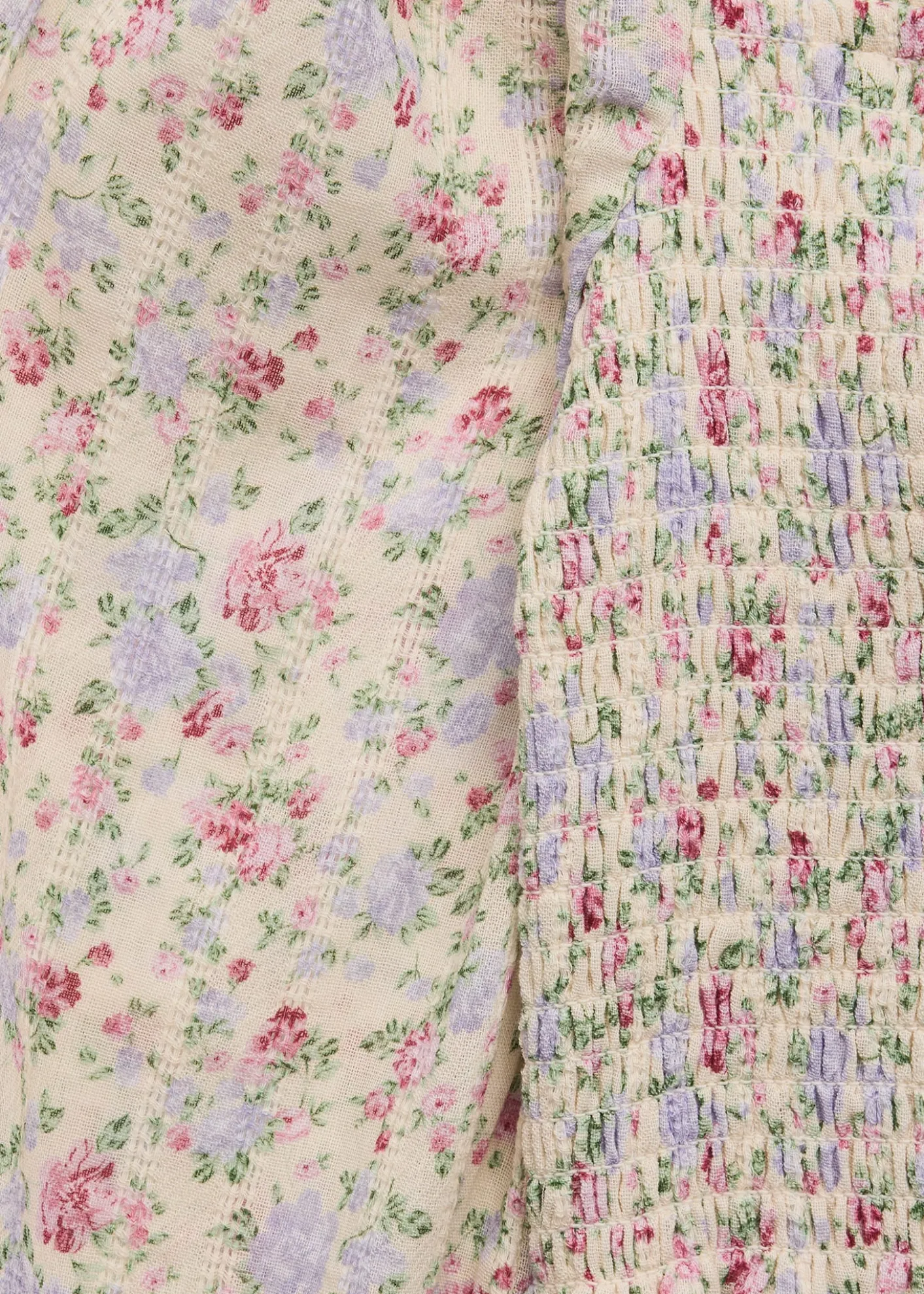 KatieJ NYCGirl's Floral-Print Smocked Top, Size S-XL