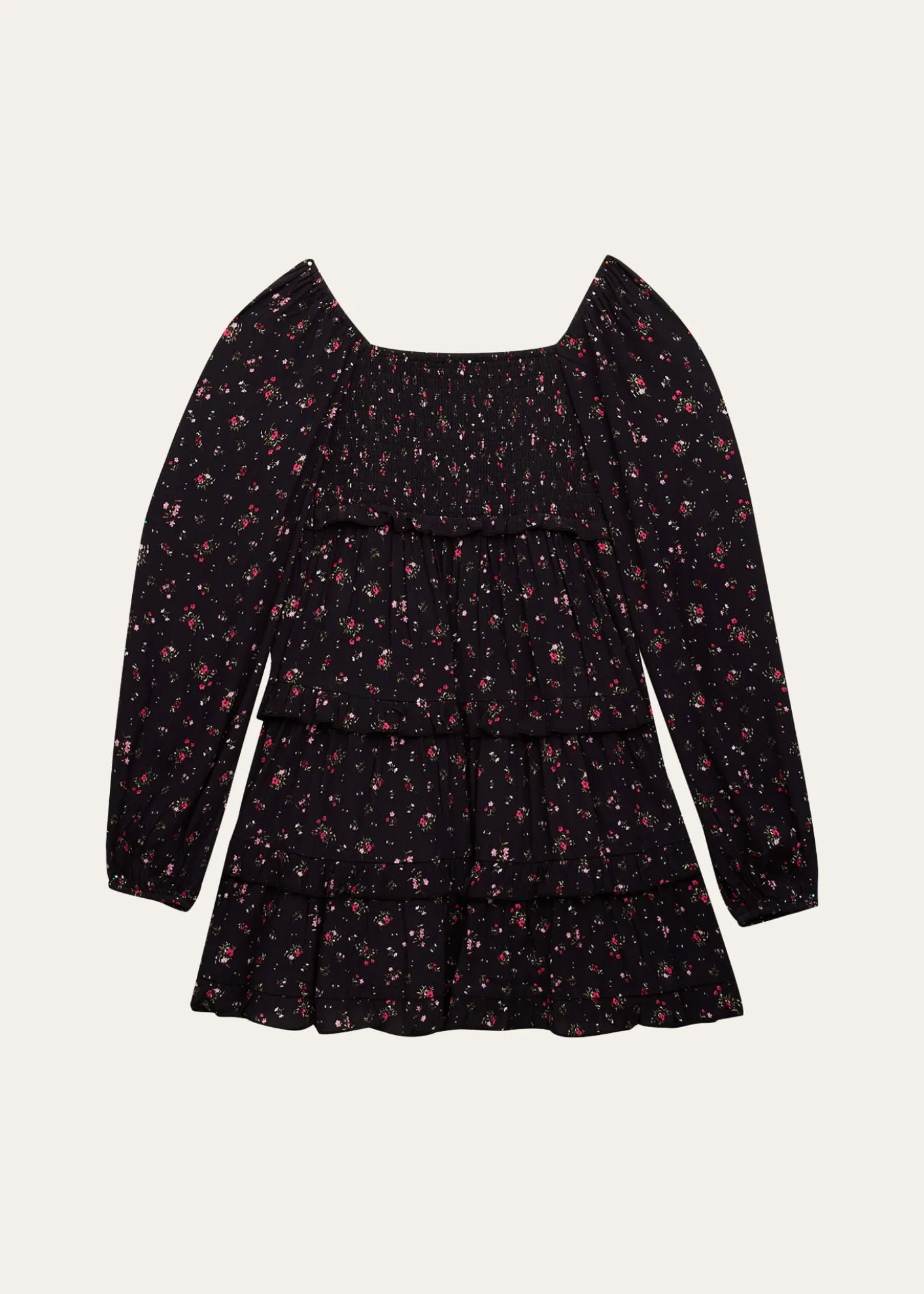 KatieJ NYCGirl's Tween Annalise Tiered Floral-Print Dress, Size S-XL