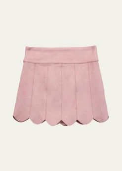 KatieJ NYCGirl's Tween Autumn Scalloped Mini Skirt, Size S-L