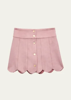KatieJ NYCGirl's Tween Autumn Scalloped Mini Skirt, Size S-L
