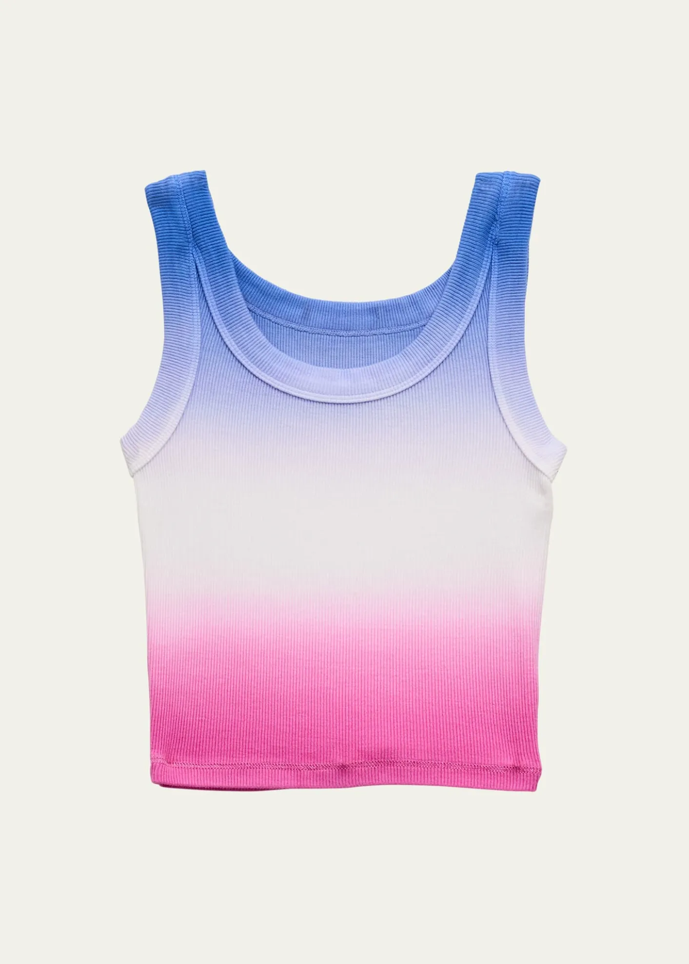 KatieJ NYCGirl's Tween Longer Ribbed Cropped Tank Top, Size S-XL