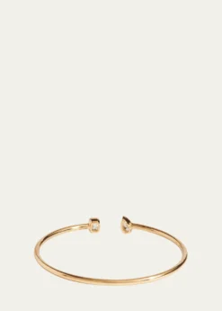 Kendall RowFlexible 14K Yellow Gold Two-Stone Lab Diamond Cuff Bracelet