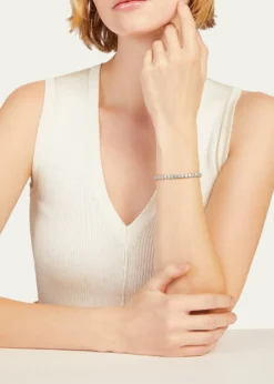 Kendall Row14K White Gold Lab Grown Diamond Tennis Bracelet, 7"L, 10.00tcw