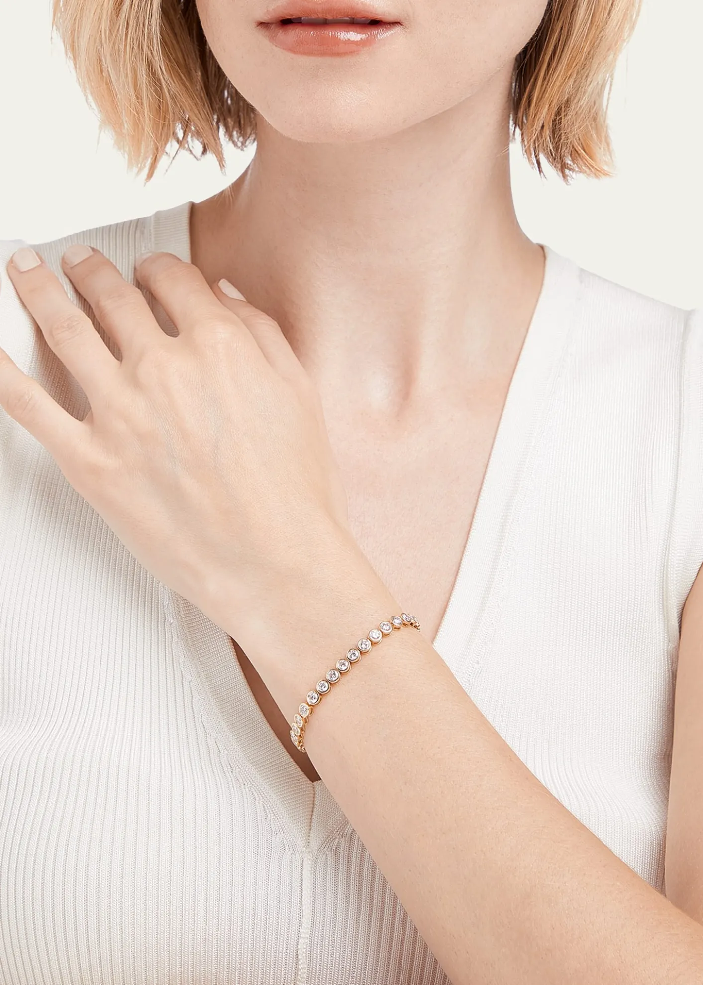 Kendall Row14K Yellow Gold Lab Grown Diamond Tennis Bracelet
