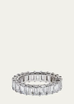 Kendall Row14K White Gold Emerald-Cut Lab Grown Diamond Eternity Band