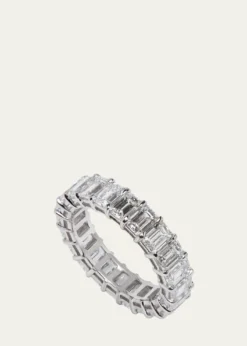 Kendall Row14K White Gold Emerald-Cut Lab Grown Diamond Eternity Band