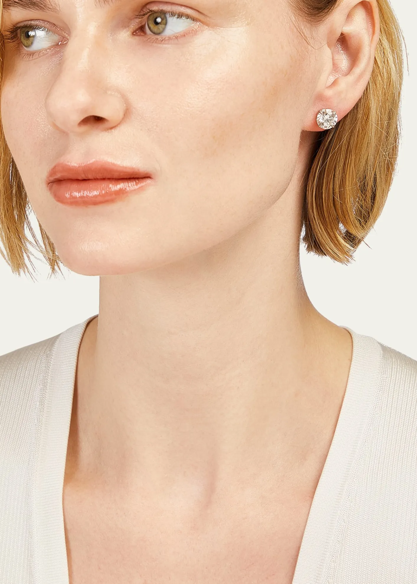 Kendall Row14K White Gold Lab Grown Diamond Stud Earrings, 5.00tcw