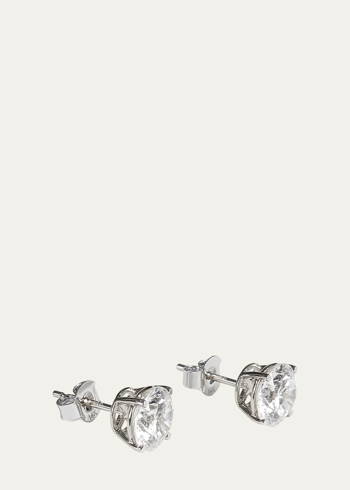 Kendall Row14K White Gold Lab Grown Diamond Stud Earrings, 4.00tcw