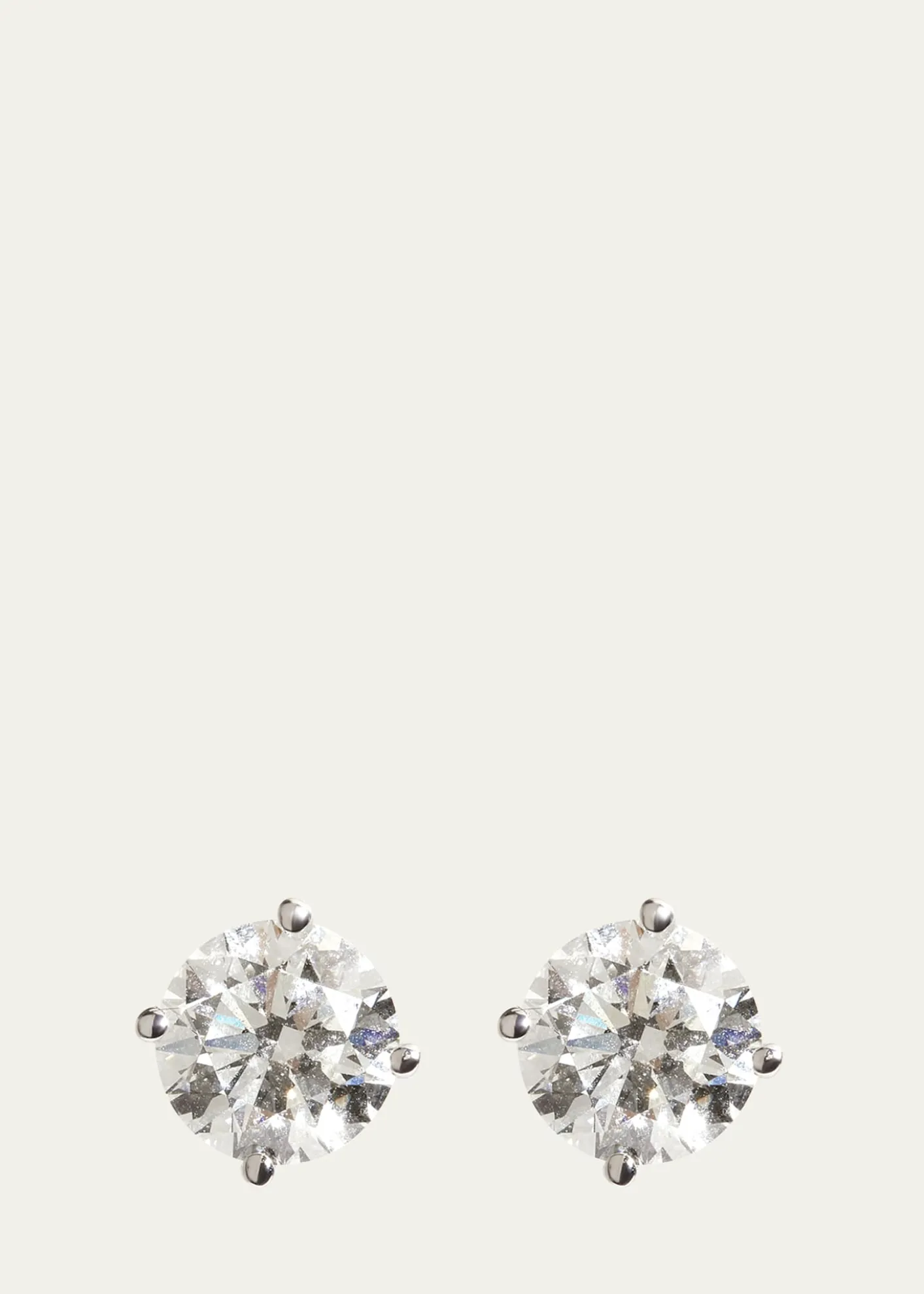 Kendall Row14K White Gold Lab Grown Diamond Stud Earrings