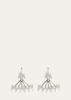 Kendall Row14K White Gold Pear Lab Grown Diamond Earring Jackets